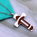 Collar Cruz de Oración por Bendiciones de Fútbol Estilo Deportivo