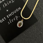Collier coloré en chaîne d'os de serpent Notre-Dame de Guadalupe