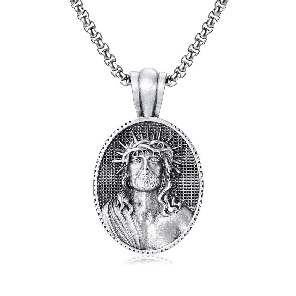 Collier amulette Jésus Couronne d'épines