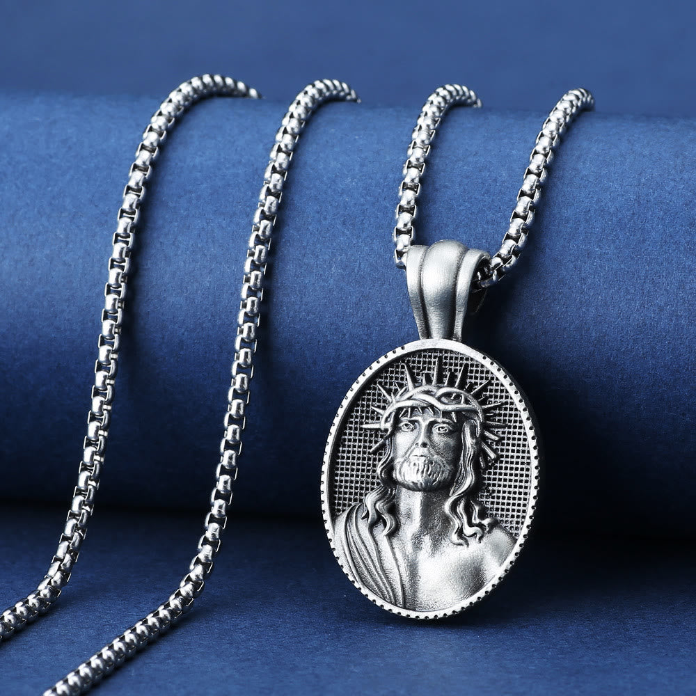 Collier amulette Jésus Couronne d'épines