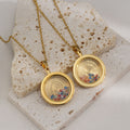 Collar reversible redondo de oro: Nuestra Señora y San Benito