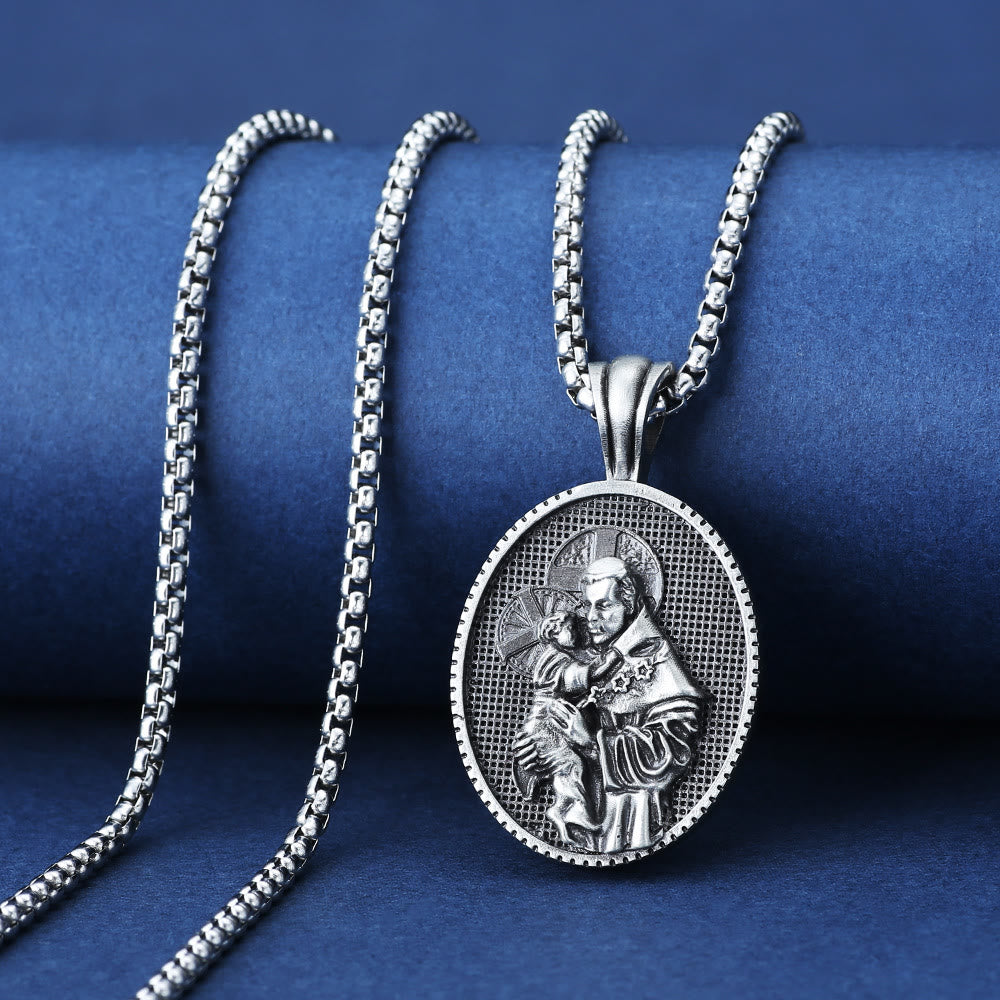Collier pendentif Saint Antoine et l'Enfant Jésus
