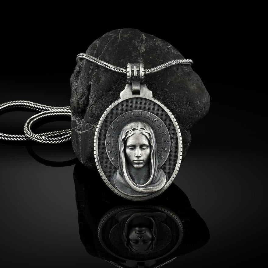 Collar de acero inoxidable Asunción de la Virgen María