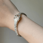 Bracelet croix gravée Prière vintage Cadeau de Dieu